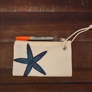 Seabags Wristlet Blue Starfish Design